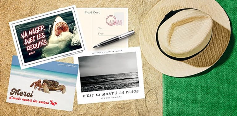 3 cartes postales collector Souvenir de Slasher Island