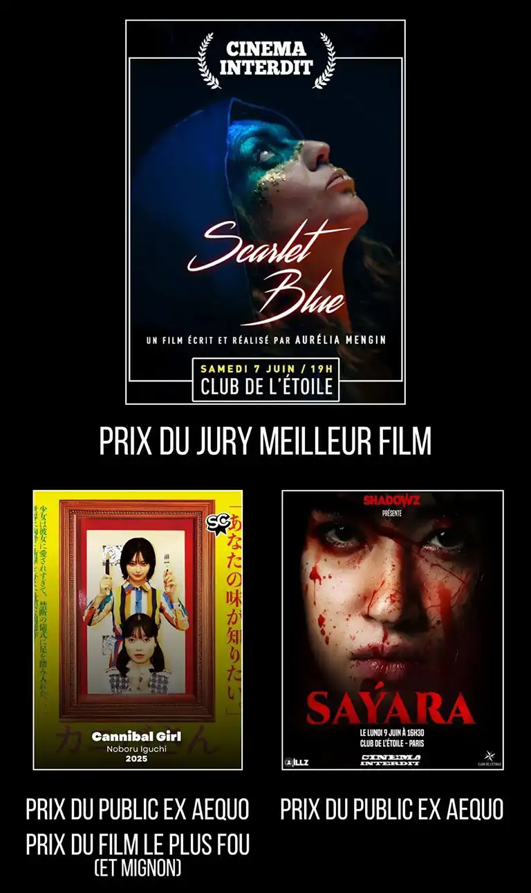 Les films récompensés Paris Cinéma Interdit 2025