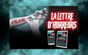 La Lettre d’Horreurs, newsletter horreur de Violaine De Charnage, présentée sur smartphone et tablette